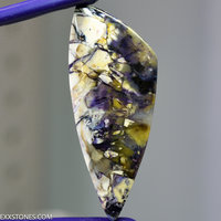 Purple Bertrandite Tiffany Stone Gemstone Cabochon Hand Crafted By LEXX STONES 65 Carats