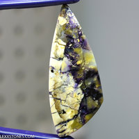 Purple Bertrandite Tiffany Stone Gemstone Cabochon Hand Crafted By LEXX STONES 65 Carats