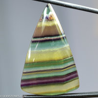 Colorful Banded Argentine Rainbow Fluorite Cabochon Hand Crafted by Lexx Stones 109 Carats