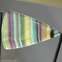 Colorful Banded Argentine Rainbow Fluorite Cabochon Hand Crafted by Lexx Stones 109 Carats