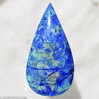 Rare Old Stock Natural Bluebird Mine Chrysocolla Malachite Azurite Cabochon Hand Crafted by LEXX STONES 47 Carats