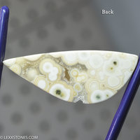 Rare Agatized Ghost White Botryoidal Orbicular Druzy Ocean Jasper Gemstone Cabochon Hand Crafted By LEXX STONES 60 Carats