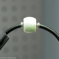 Burmese Jadeite Jade Barrel Bead Gemstone Bali Bracelet Hand Crafted By LEXX STONES
