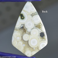 Rare Agatized Ghost White Botryoidal Ocean Jasper Gemstone Cabochon Hand Crafted By LEXX STONES 56 Carats