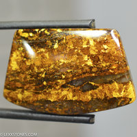 Chatoyant Golden Amphibolite Gemstone Cabochon Hand Cut And Polished By LEXX STONES 47 Carats