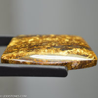 Chatoyant Golden Amphibolite Gemstone Cabochon Hand Cut And Polished By LEXX STONES 47 Carats