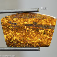Chatoyant Golden Amphibolite Gemstone Cabochon Hand Cut And Polished By LEXX STONES 47 Carats
