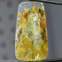 Stunning Graveyard Point Plume Agate Gemstone Cabochon Hand Crafted By Lexx Stones 56 Carats