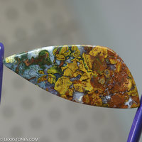 Colorful Indonesian Agate Gemstone Cabochon Hand Crafted By Lexx Stones 89 Carats