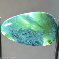 Old Stock Morenci Mine Druzy Gem Silica Chrysocolla Malachite Plume Cabochon Hand Crafted By Lexx Stones 45 Carats