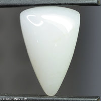 Hetian Mutton Fat White Nephrite Jade Gemstone Cabochon Handcrafted by LEXX STONES 23 Carats