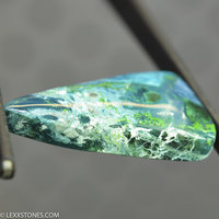 Old Stock Morenci Mine Druzy Gem Silica Chrysocolla Malachite Plume Cabochon Hand Crafted By Lexx Stones 38 Carats