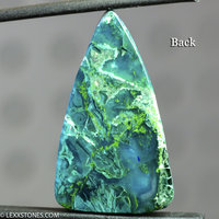 Old Stock Morenci Mine Druzy Gem Silica Chrysocolla Malachite Plume Cabochon Hand Crafted By Lexx Stones 38 Carats