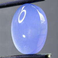 Rare Namibian Gem Blue Otjoruharui Chalcedony Gemstone Cabochon Hand Crafted By LEXX STONES 35 carats