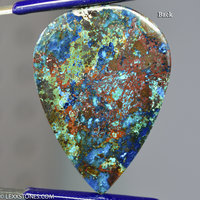 Parrot Wing Chrysocolla Malachite Gemstone Cabochon Hand Crafted By Lexx Stones 93 Carats