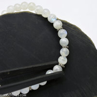 Moonstone Round Beaded Bracelet Hand Crafted By LEXX STONES