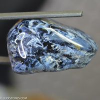 Flashy Rare Chatoyant Namibian Blue Pietersite Polished Gemstone Cobble Hand Crafted By LEXX STONES 52 Grams
