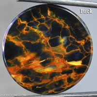 "Fractal Chaos" High Chatoyancy Namibian Pietersite Round Gemstone Cabochon Hand Crafted By LEXX STONES 34Carats