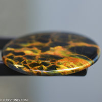 "Fractal Chaos" High Chatoyancy Namibian Pietersite Round Gemstone Cabochon Hand Crafted By LEXX STONES 34Carats