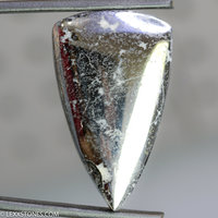 Rare Native Silver In Cobaltite Gemstone Heart Cabochon Hand Crafted by Lexx Stones 103 Carats