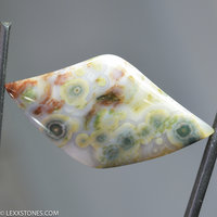 Colorful Vintage Ocean Jasper Gemstone Cabochon Hand Crafted By LEXX STONES 54 Carats