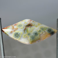 Colorful Vintage Ocean Jasper Gemstone Cabochon Hand Crafted By LEXX STONES 54 Carats