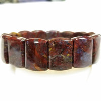 Hunan Red Pietersite Square Beaded Bracelet Hand Crafted By LEXX STONES