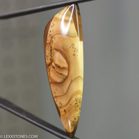 Scenic Royal Sahara Jasper Gemstone Cabochon Hand Crafted By LEXX STONES 53 Carats