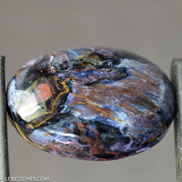 High Chatoyancy "Dragon's Blood" Namibian Purple Pietersite Gemstone Cabochon Hand Crafted By LEXX STONES 23 Carats