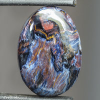 High Chatoyancy "Dragon's Blood" Namibian Purple Pietersite Gemstone Cabochon Hand Crafted By LEXX STONES 23 Carats