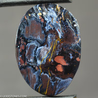 High Chatoyancy "Dragon's Blood" Namibian Purple Pietersite Gemstone Cabochon Hand Crafted By LEXX STONES 23 Carats