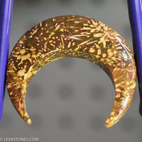 "Moon and Stars" Starburst Chrysanthemum Jasper Gemstone Cabochon Hand Crafted By LEXX STONES 60 Carats
