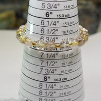 Multi Color Rutilated Quartz Round Beaded Bracelet Hand Crafted By LEXX STONES