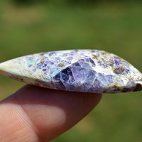 Authentic White Utah Kaleidascope Prism Gemstone Cabochon Hand Crafted By Lexx Stones 65 Carats