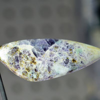 Authentic White Utah Kaleidascope Prism Gemstone Cabochon Hand Crafted By Lexx Stones 65 Carats