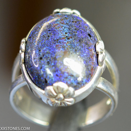 Andamooka Matrix Opal Sterling Silver Ring  Lexx Stones