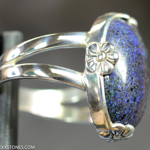 Andamooka Matrix Opal Sterling Silver Ring  Lexx Stones