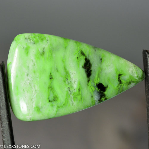 Rare Pre-Embargo Burmese Glowing Green Maw Sit Sit Gemstone Cabochon Hand Crafted by LEXX STONES 20 Carats