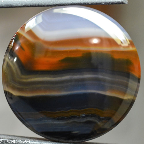 Natural Piranha Agate Round Gemstone Cabochon By Lexx Stones 63 Carats