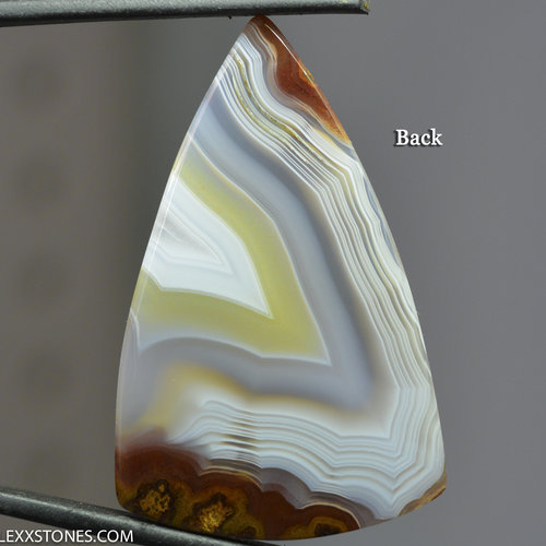 Parallax Banded Agua Nueva Agate Gemstone Cabochon Hand Crafted By LEXX STONES 70 Carats
