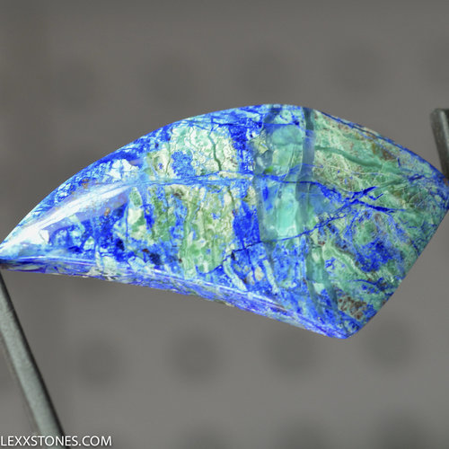 Rare Old Stock Natural Bluebird Mine Chrysocolla Malachite Azurite Cabochon Hand Crafted by LEXX STONES 44 Carats