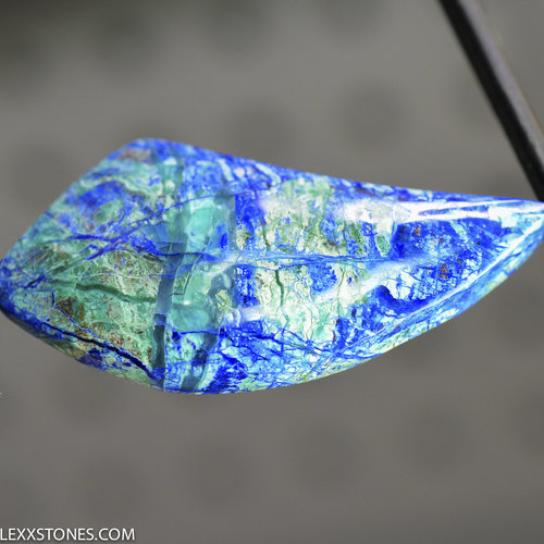 Rare Old Stock Natural Bluebird Mine Chrysocolla Malachite Azurite Cabochon Hand Crafted by LEXX STONES 44 Carats