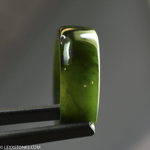 High Grade Cassiar Mountain BC  Nephrite Jade Gemstone Ring Size 10 Hand Carved by LEXX STONES