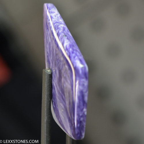 Rare High Grade Silky Chatoyant Siberian Charoite Gemstone Cabochon Hand Crafted by LEXX STONES 70 Carats