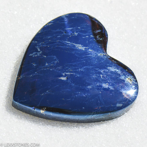 Rare High Grade Butte Iridescent Covellite Gemstone Heart Cabochon Hand Crafted By LEXX STONES 142 Carats