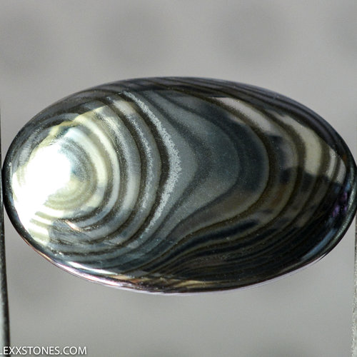 Authentic Crown Of Silver Plume Psilomelane Gemstone Cabochon Hand Crafted by Lexx Stones 32 Carats