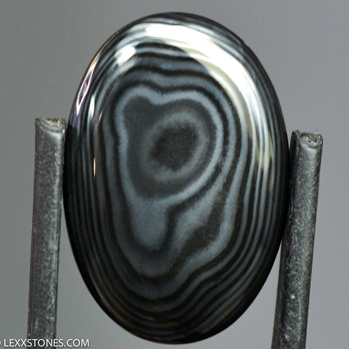 Authentic Crown Of Silver Psilomelane Gemstone Cabochon Hand Crafted by Lexx Stones 26.5 Carats