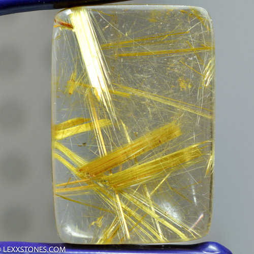 Golden Haystacks Criss Cross Natural Brazilian Rutilated Quartz Gemstone Cabochon Hand Crafted By LEXX STONES 93 Carats