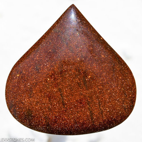 Glittery Copper Goldstone Stellaria Glass Manmade Gemstone Cabochon Hand Crafted By LEXX STONES 79 Carats