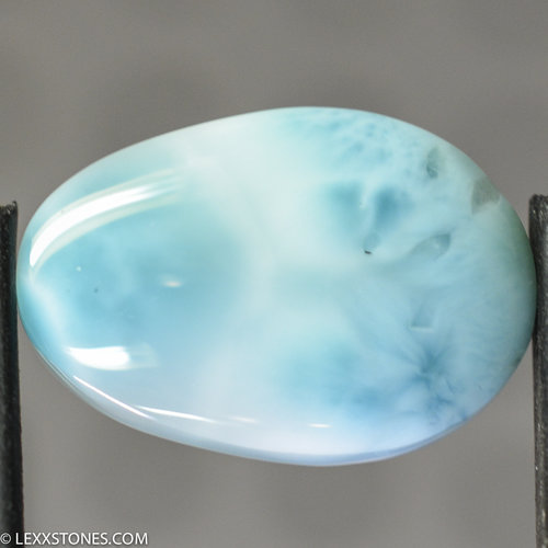 High Grade Vibrant Larimar Blue Pectolite Gemstone Cabochon Hand Crafted By LEXX STONES 22 Carats